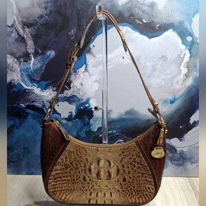 Brahmin Crocodile Embossed Shoulder Bag